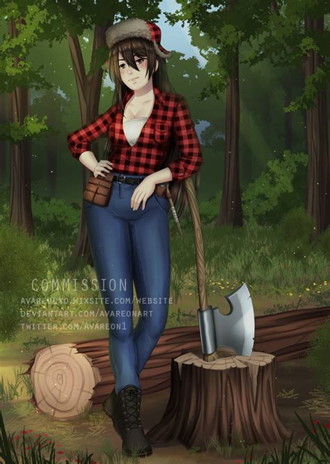 Comm Lumberjack Girl By Avareonart On Deviantart