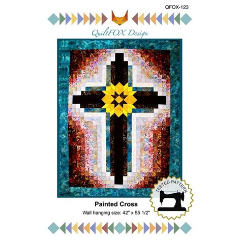 Painted Cross Quilt Pattern QuiltFOX Design Judit Hajdu CREEKSIDE