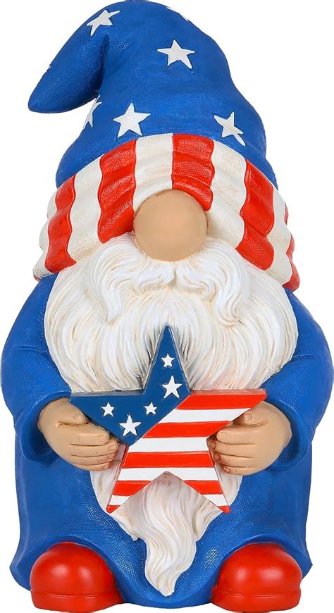 Amazon Mood Lab Garden Gnome Usa Patriotic Gnome Figurine