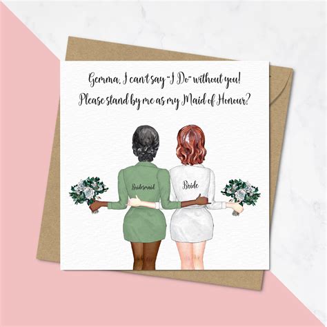 Personalised Bridesmaid Proposal Card Will You Be My Etsy