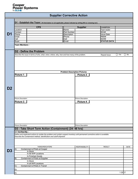 Corrective Action Report Template