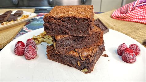 Brownie De Chocolate Con Nueces FÁcil Y RÁpido Receta De Brownies Postres Caseros Receta