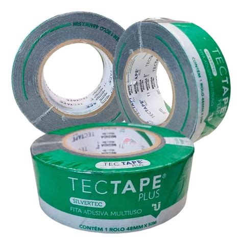 Fita Adesiva Multiuso Silvertec Tectape Preta 50 Metros 48mm MercadoLivre