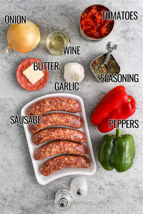 Sausage And Peppers Spend With Pennies