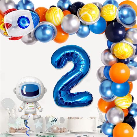 Funmemoir Space 2nd 3rd Birthday Party Decorations For Boy Outer Space