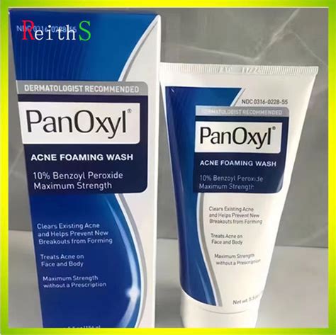 Panoxyl Acne Foaming Wash 10 Benzoyl Peroxide Maximum Strength Clean Facial Cleanser 156g