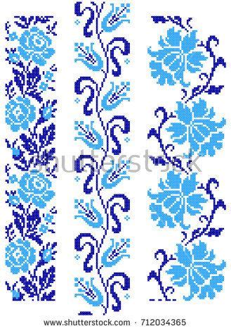 bordados bien como viejos patrones artesanales: vector de stock (libre ...