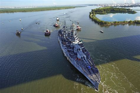 Leaky Battleship In Texas Completes Trip For 35M Repairs AP News