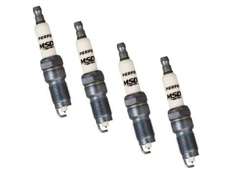 Msd Mustang Iridium Tip Spark Plugs Set Of Four 37154 83 89 Mustang 05 10 Mustang V6 Free