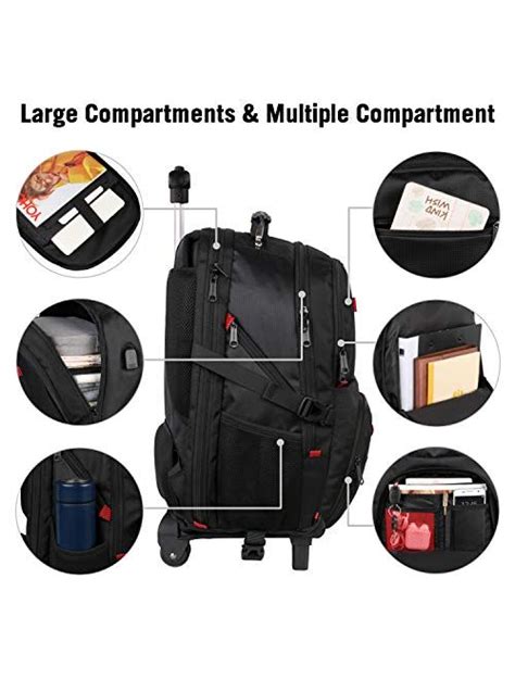 Buy YOREPEK Rolling Backpack With Wheels Backpack On Wheels For Men