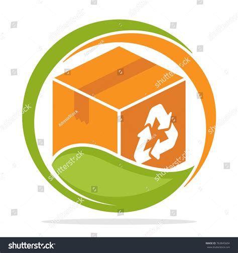 Logo Icon Concept Environmentally Friendly Packaging Stock Vector Royalty Free 763845604