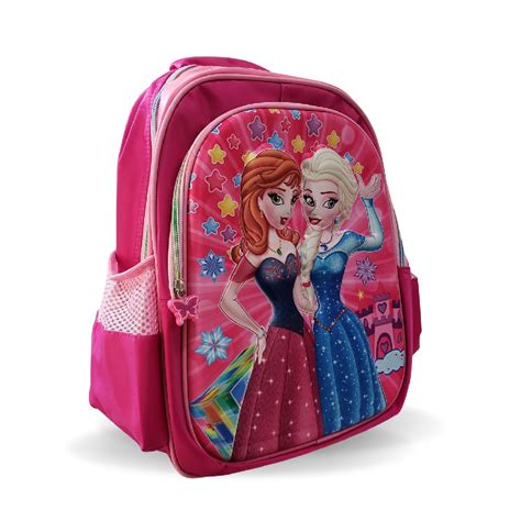 Mochila Costas Escolar Frozen E Anna Princesas Garota Rosa Shopee Brasil