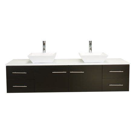 Totti Wave 60 Espresso Modern Double Sink Bathroom Vanity W Super