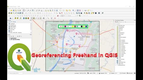 Georeferencing A Map Using Qgis Georeferencing Freehand Without Coordinates Youtube