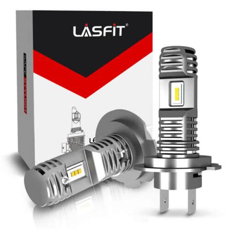 Lasfit H7 LED Headlight Bulb Kit High Beam 6000K Cool White Bulbs