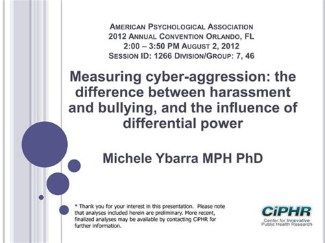 Measuring Cyber Aggression The Difference Between Harassment And