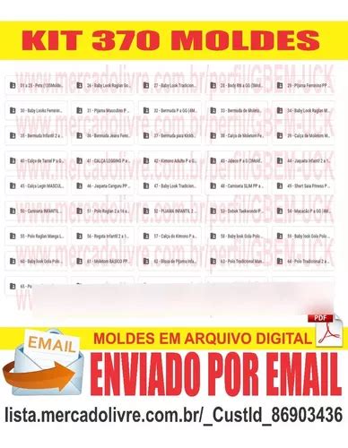 Kit Moldes Modelagem Fem Masc Infantil Pet Brinde Venda Em