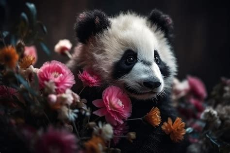 Lindo bebé panda generar ai Foto Premium