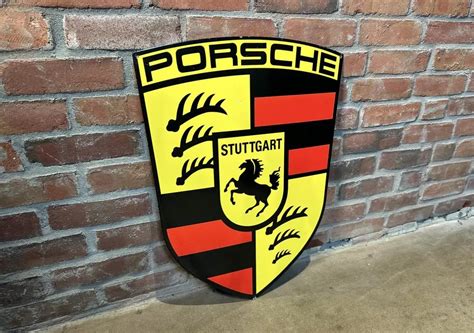 No Reserve Large Enamel Porsche Style Crest Pcarmarket