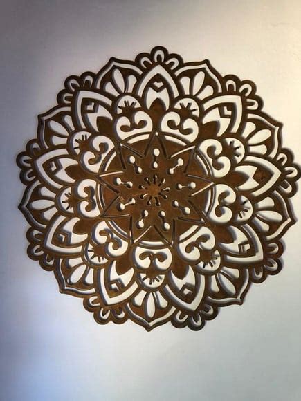 Mandala Decorativa Ferro Detalhada Enfeite Area Externa 1m Elo7