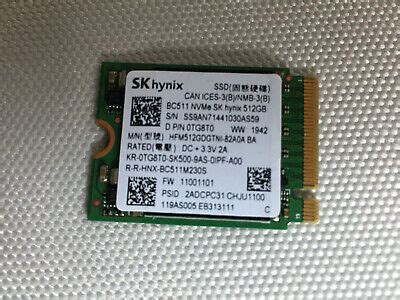 SK hynix BC511 NVMe SSD 512GB HFM512GDGTNI-82A0A PCIe3.0x4 M.2 2230 For ...