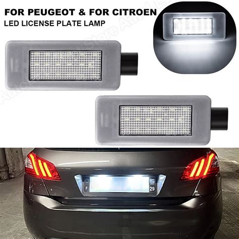 Luces LED Para Matr Cula De Coche Accesorio Para Peugeot 208 2008 308