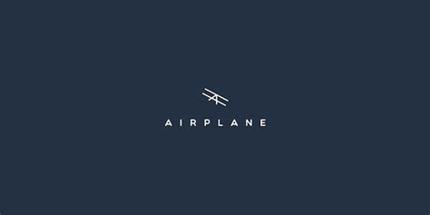 An Airplane Logo On A Dark Blue Background With The Word Airplane In