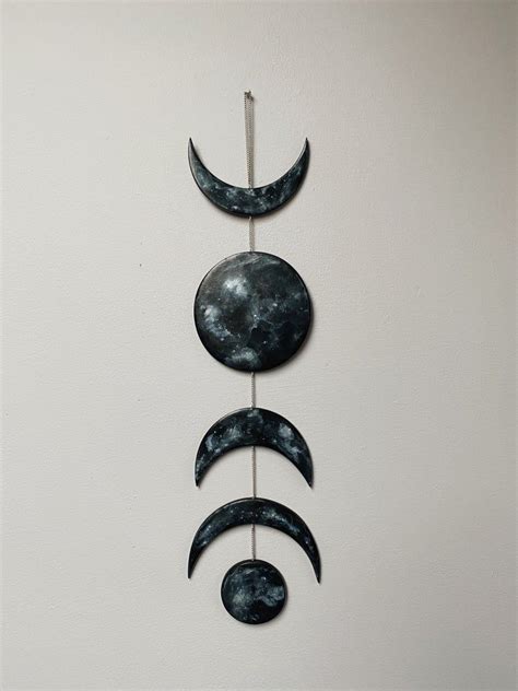 Handmade Moon Phase Wall Hanging Etsy Wall Hanging Friends In Love