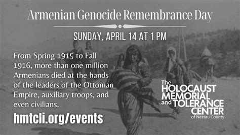 Armenian Genocide Remembrance Day — Holocaust Memorial And Tolerance