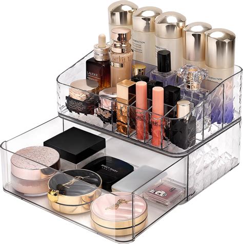 Mdesign Organiseur Maquillage Bo Te De Rangement Maquillage Avec Six