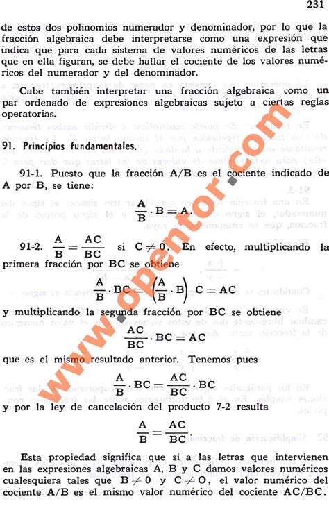 Principios fundamentales de las fracciones Álgebra 1 González Mancil