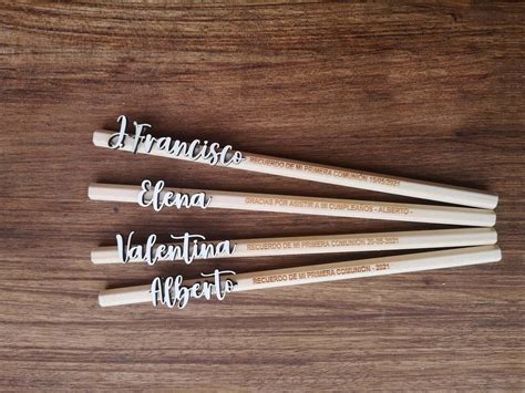 L Pices Personalizados Con Nombre En Madera Y Grabados Pedido M Nimo