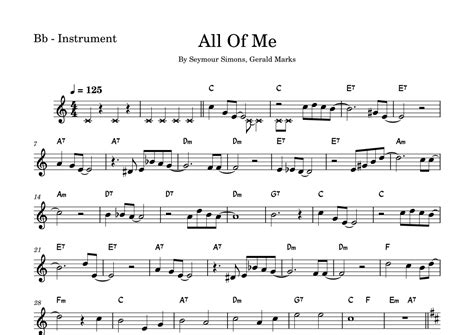 All Of Me Arr Fabio Eduardo De Oliveira By Billie Holiday Sheet