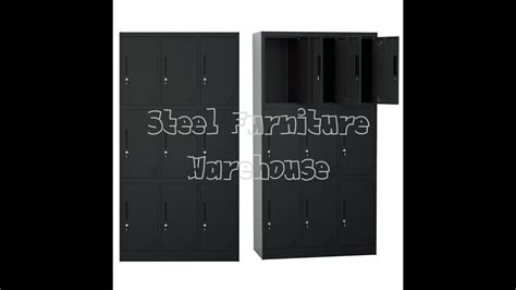 Steel Furniture Warehouse Steel 9 Door Inner Handle Locker Cabinet