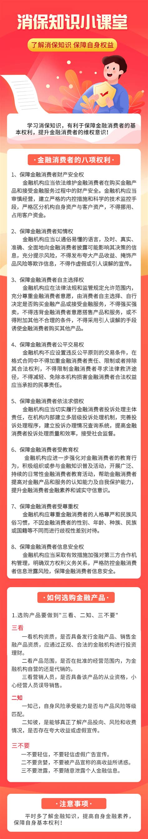 瑞信金融丨【消保小课堂】了解消保知识，保障自身权益！保障知识课堂