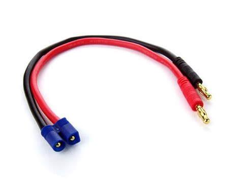 Common Sense RC EC3 Charging Adapter W 4mm Banana Plugs CSDBP2EC3M