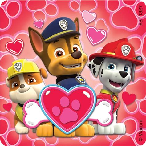 Paw Patrol Inspired Printable Valentines Day Cards Etsy Printable Paw