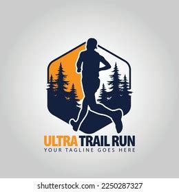 Ultra Trail Running Logo Vector Illustration Stock Vector Royalty Free