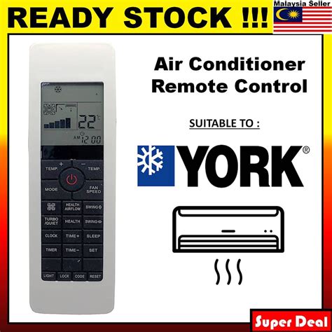 YORK Air Cond Aircon Aircond Air Conditioner Remote Control Replacement