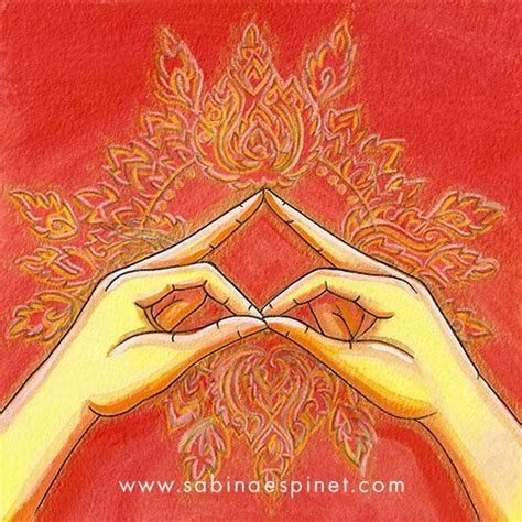 Vajra mudra painting by Sabina Espinet www.sabinaespinet.com | Mudras ...