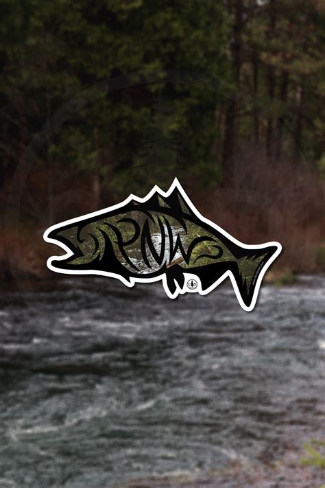 “spirit Of The Pnw” Salmon Vinyl Sticker Cd Originals