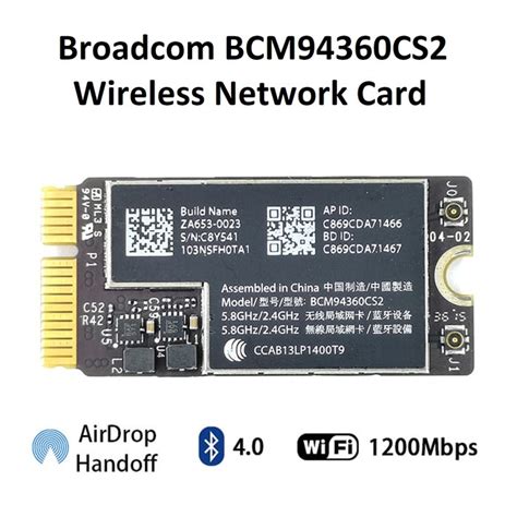 Jual Broadcom BCM94360CS2 Wi Fi Card Bluetooth Airdrop Handoff