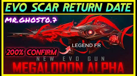 Free Fire New Event Evo Scar Return Date Megalodon Scar Free Fire