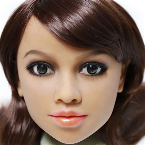 2017 Newest Top Quality Head 64 Big Dolls Head Tan Skin Sex Doll Head