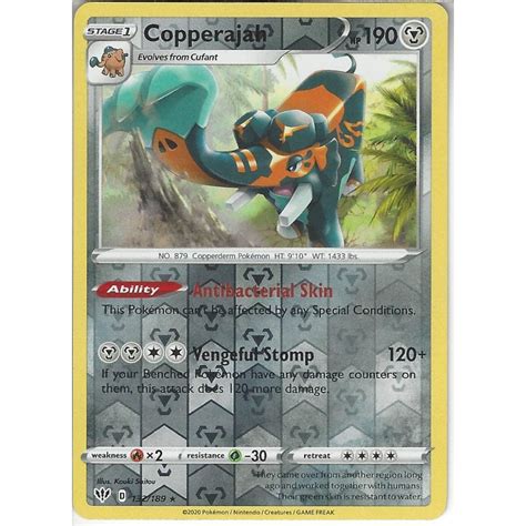 Pokemon Trading Card Game Copperajah Rare Reverse Holo Card