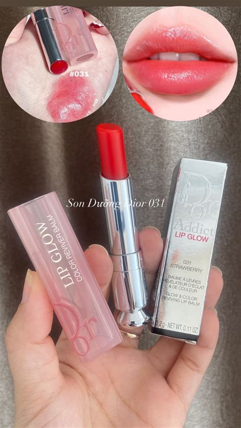 Son Dưỡng Dior Addict Lip Glow Color Reviver Balm 031 Strawberry Màu Wearperfume