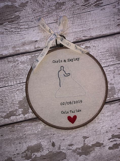 Wedding Anniversary Wedding Embroidery Hoop T Etsy