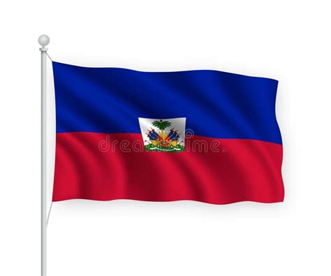 3d Flag Of Haiti Waving Stock Illustration Illustration Of Fabric