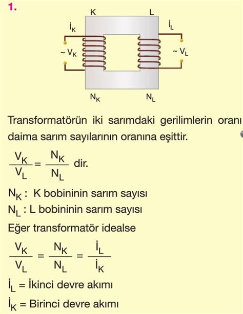 Transformatörler ve Elektronik Devre Elemanları Fizik Ayt