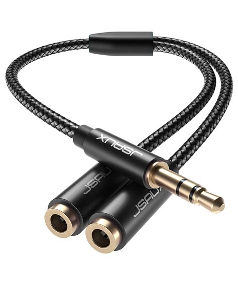 Jsaux Headphone Splitter Audio Splitter 35mm Male Trs To